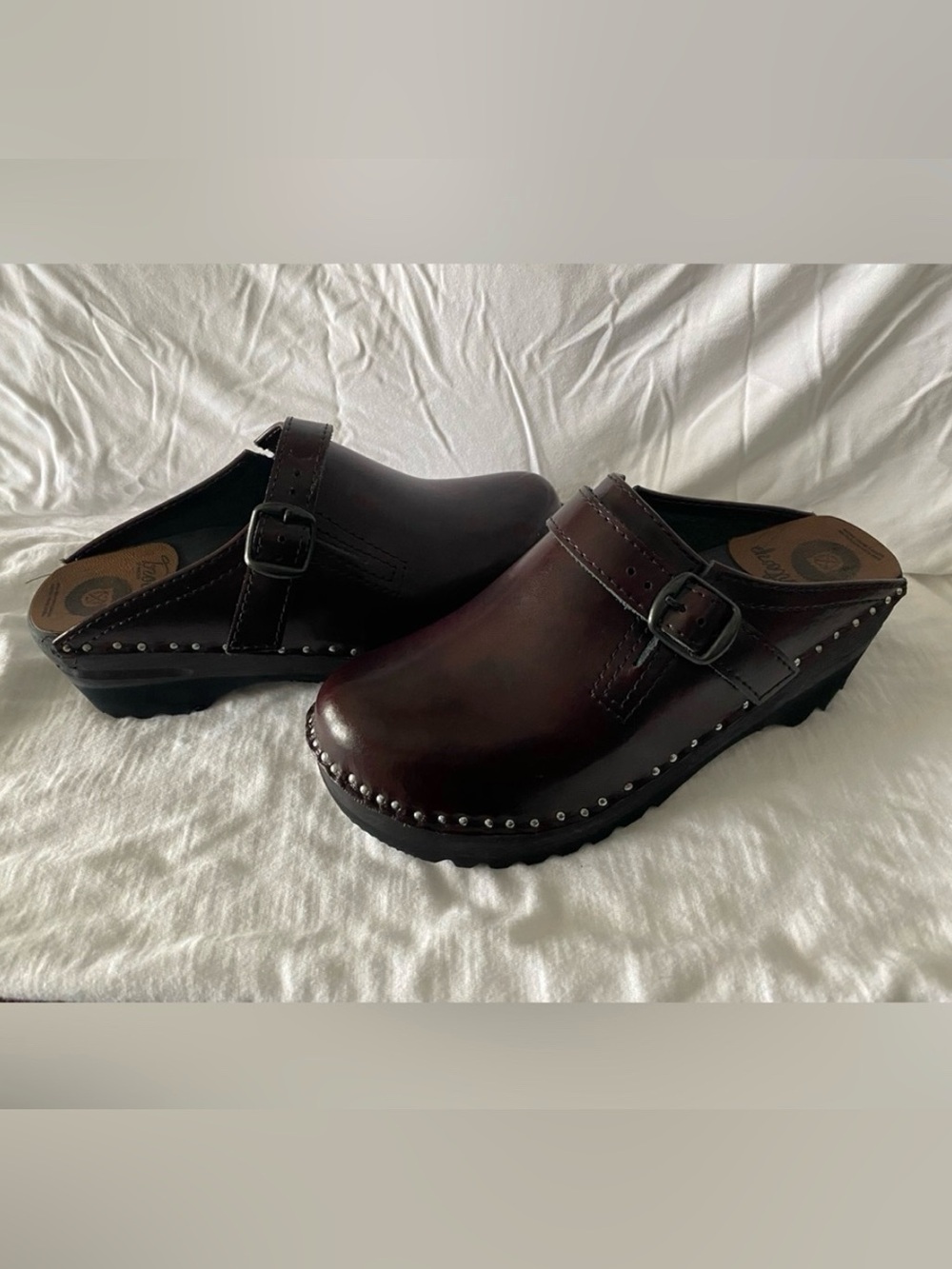 Troentorps Toffelfabrik Leather Clog size 35 NWOT